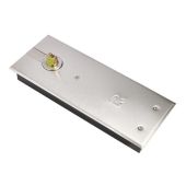 TS.7003HO.SAX.SSLH - Rutland Size 3 Single Action (Hold Open) Floor Spring with Backcheck & Stainless Steel Cover Plates - Left Hand Opening