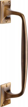 Click Here To Enlarge This Photo Of V1150 310-AT Heritage Brass Door Pull Handle Cranked Design 12" Antique Brass Finish