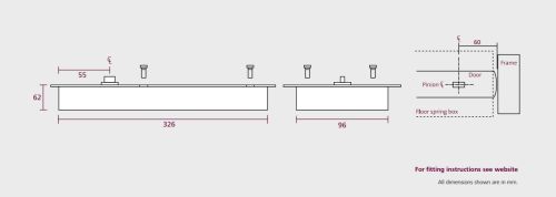 Click Here To Enlarge This Photo Of TS.7306NHO.DAX.SS - Rutland Size EN.3-6 Heavy Duty Double Action (Non Hold Open) Floor Spring with Stainless Steel Cover Plates