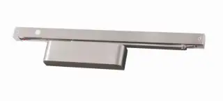 TS.FIRETRAK.114.SE - Rutland Rutland FIRETRAK Size 2-4 Electromagnetic Hold Open Slide Rail Door Closer - Silver