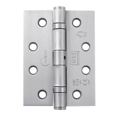 Click Here To Enlarge This Photo Of Eclipse 14975 Grade 13 Satin Chrome (Mild Steel) Ball Bearing Hinges 102 x 76 x 2.7mm