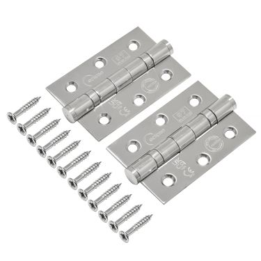 Click Here To Enlarge This Photo Of Eclipse 14851 Grade 7 Polished Stainless Steel Ball Bearing Hinges 76 x 51 x 2mm