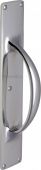 V1155-PC Heritage Brass Door Pull Handle on Plate Polished Chrome Finish