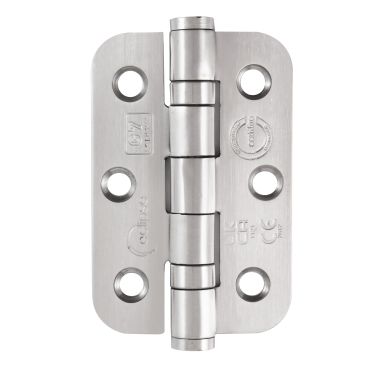 Click Here To Enlarge This Photo Of Eclipse 14905 Grade 7 Satin Stainless Steel Ball Bearing Radius Corner Hinges 76 x 51 x 2mm
