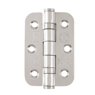Click Here To Enlarge This Photo Of Eclipse 14906 Grade 7 Polished Stainless Steel Ball Bearing Radius Corner Hinges 76 x 51 x 2mm