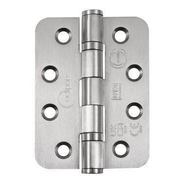 Click Here To Enlarge This Photo Of Eclipse 14869 Grade 13 Satin Stainless Steel Ball Bearing Radius Corner Hinges 102 x 76 x 3mm