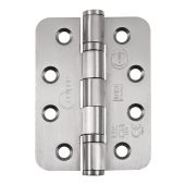 Eclipse 14869 Grade 13 Satin Stainless Steel Ball Bearing Radius Corner Hinges 102 x 76 x 3mm