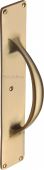 V1155-SB Heritage Brass Door Pull Handle on Plate Satin Brass Finish