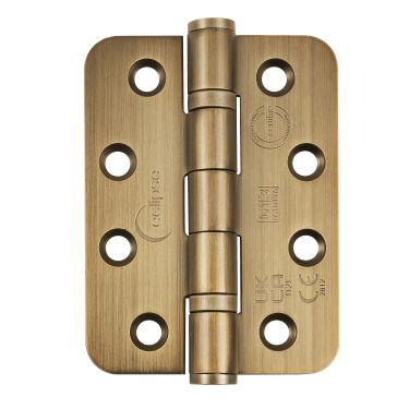 Click Here To Enlarge This Photo Of Eclipse 14869MAB Grade 13 Matt Antique Brass (Stainless Steel) Ball Bearing Radius Corner Hinges 102 x 76 x 3mm