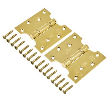 Click Here To Enlarge This Photo Of Eclipse 14991 Grade 13 Polished Brass (Stainless Steel) Parliament Hinges 102 x 51 x 102mm