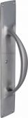 V1155-SC Heritage Brass Door Pull Handle on Plate Satin Chrome Finish