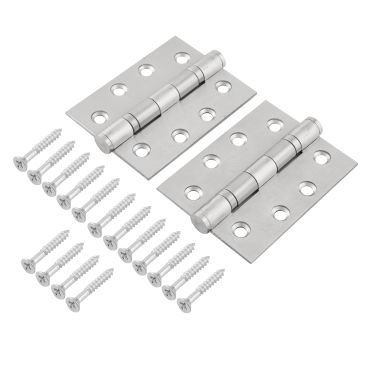 Click Here To Enlarge This Photo Of Eclipse 14883 Grade 13 Satin Stainless Steel (SUS-316) Ball Bearing Hinges 102 x 76 x 3mm
