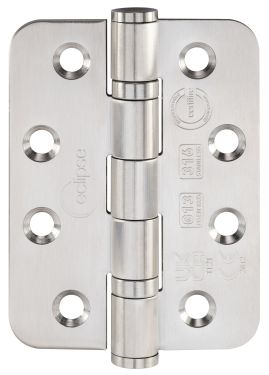 Click Here To Enlarge This Photo Of Eclipse 14869G316 Grade 13 Satin Stainless Steel (SUS-316) Ball Bearing Radius Hinges 102 x 76 x 3mm