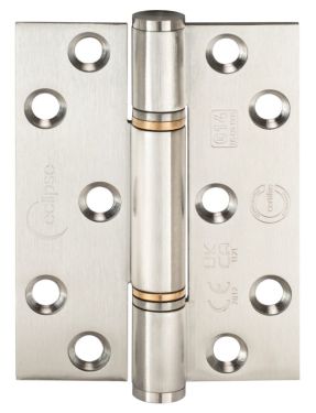 Click Here To Enlarge This Photo Of Eclipse 14929G316 Grade 13 Satin Stainless Steel (SUS-316) Insignia Thrust Bearing Hinges 102 x 76 x 3mm