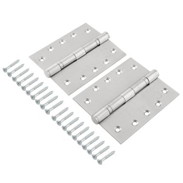 Click Here To Enlarge This Photo Of Eclipse 14842 Grade 13 Satin Stainless Steel Ball Bearing Hinges 127 x 102 x 3mm