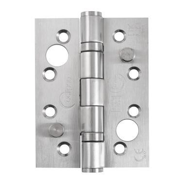 Click Here To Enlarge This Photo Of Eclipse 14866 Grade 13 Satin Stainless Steel Ball Bearing Security Hinges 102 x 76 x 3mm