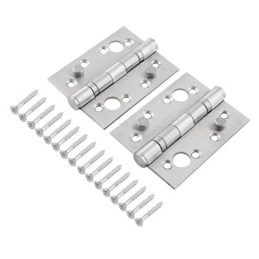 Click Here To Enlarge This Photo Of Eclipse 14866 Grade 13 Satin Stainless Steel Ball Bearing Security Hinges 102 x 76 x 3mm