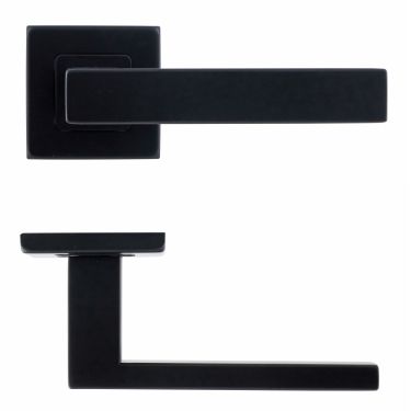 Click Here To Enlarge This Photo Of Eclipse 34767 Matt Black Square Lever on Square Rose