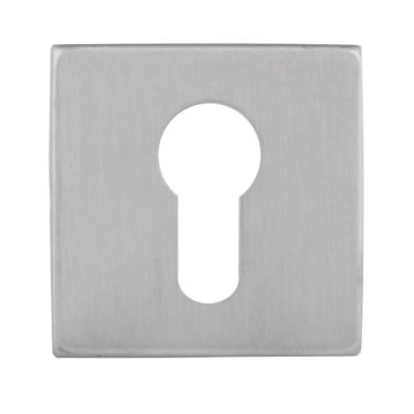 Click Here To Enlarge This Photo Of Eclipse 34578 Satin Stainless Steel Square Euro Profile Escutcheon