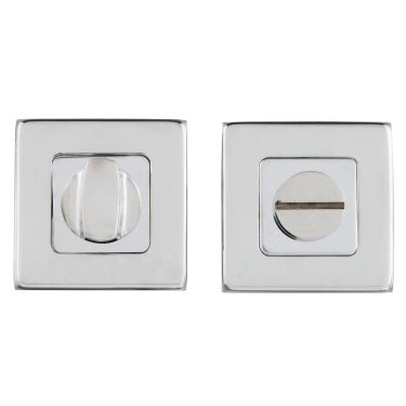 Click Here To Enlarge This Photo Of Eclipse 34582 Polished Stainless Steel Square Thumbturn & Release on Square Rose