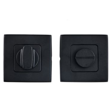 Click Here To Enlarge This Photo Of Eclipse 34923 Matt Black Square Thumbturn & Release on Square Rose