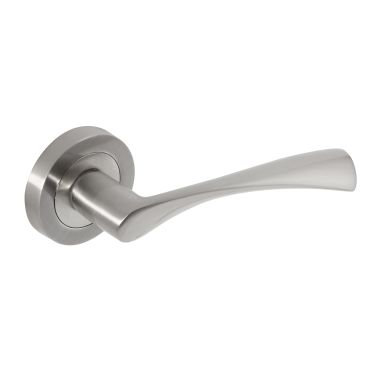 Click Here To Enlarge This Photo Of Eclipse 62112 Satin Nickel 'Monza' Lever on Round Rose Set (Freestyle Range)