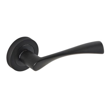 Click Here To Enlarge This Photo Of Eclipse 62111 Matt Black 'Monza' Lever on Round Rose Set (Freestyle Range)