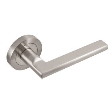 Click Here To Enlarge This Photo Of Eclipse 62120 Satin Nickel 'Auriga' Lever on Round Rose Set (Freestyle Range)
