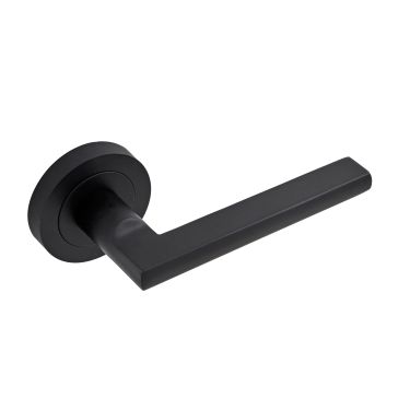 Click Here To Enlarge This Photo Of Eclipse 62119 Matt Black 'Auriga' Lever on Round Rose Set (Freestyle Range)