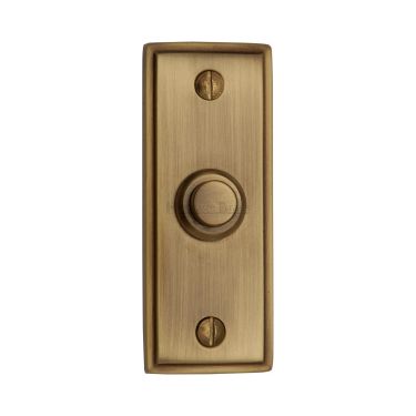 Click Here To Enlarge This Photo Of V1180-AT Heritage Brass Bell Push 3" x 1" Antique Brass Finish