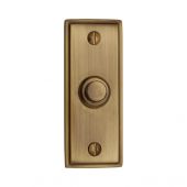 V1180-AT Heritage Brass Bell Push 3" x 1" Antique Brass Finish