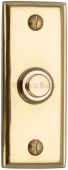V1180-PB Heritage Brass Bell Push 3" x 1" Polished Brass Finish