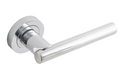 Click Here To Enlarge This Photo Of Eclipse 31690 Polished Chrome 'Aurelia' Lever on Round Rose Set (Insignia Range)