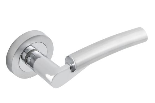 Click Here To Enlarge This Photo Of Eclipse 63112 Polished/Satin Chrome 'Verona' Lever on Round Rose Set (Insignia Range)