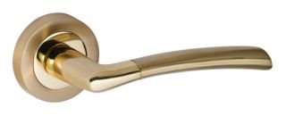 Eclipse 63116 Polished/Satin Brass 'Tifosi' Lever on Round Rose Set (Insignia Range)