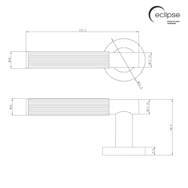 Click Here To Enlarge This Photo Of Eclipse 63241 Matt Black 'Linear' Lever on Round Rose Set (Insignia Range)