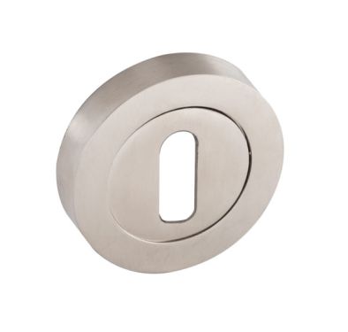 Click Here To Enlarge This Photo Of Eclipse 37461 Satin Chrome Standard Keyway Escutcheon on Round Rose (Insignia Range)