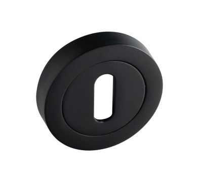Click Here To Enlarge This Photo Of Eclipse 63562 Matt Black Standard Keyway Escutcheon on Round Rose (Insignia Range)