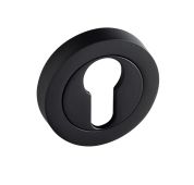 Eclipse 63564 Matt Black Euro Profile Escutcheon on Round Rose (Insignia Range)