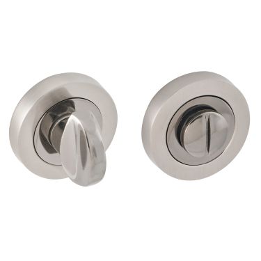 Click Here To Enlarge This Photo Of Eclipse 63593 Black Nickel/Satin Nickel Thumbturn & Release on Round Rose (Insignia Range)