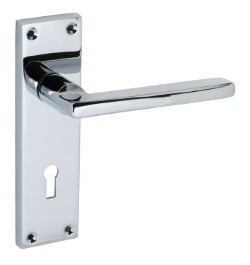 Click Here To Enlarge This Photo Of Eclipse 31711 Polished Chrome 'Auriga' Lever Lock Set