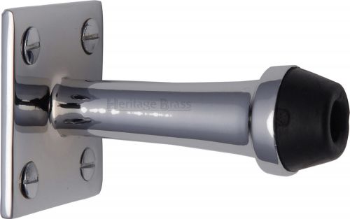 Click Here To Enlarge This Photo Of V1190 76-PC Heritage Brass Wall Mounted Door Stop 76mm Polished Chrome Finish