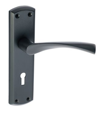 Click Here To Enlarge This Photo Of Eclipse 63721 Matt Black 'Monza' Lever Lock Set