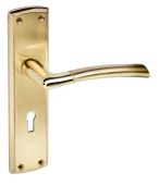 Eclipse 63149 Polished/Satin Brass 'Tifosi' Lever Lock Set