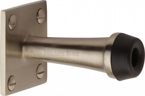 Click Here To Enlarge This Photo Of V1190 76-SN Heritage Brass Wall Mounted Door Stop 76mm Satin Nickel Finish