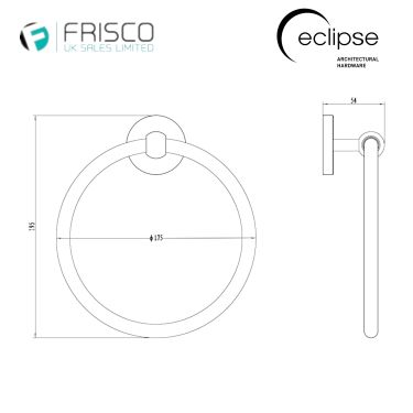 Click Here To Enlarge This Photo Of Eclipse 80005 (800 Series) Polished Chrome Towel Ring