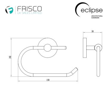 Click Here To Enlarge This Photo Of Eclipse 80009 (800 Series) Polished Chrome Toilet Roll Holder W/O Cover