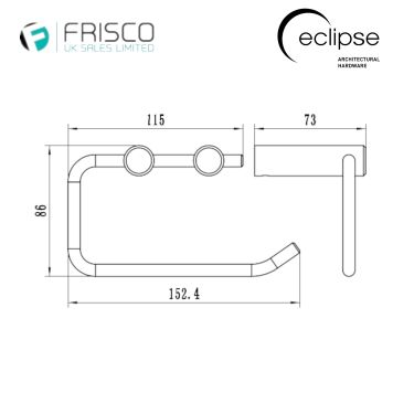 Click Here To Enlarge This Photo Of Eclipse 80033 Satin Stainless Steel Contemporary Toilet Roll Holder