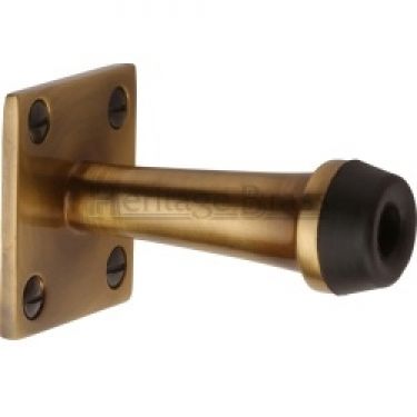 Click Here To Enlarge This Photo Of V1190-AT Heritage Brass Wall Mounted Door Stop 64mm Antique Brass Finish