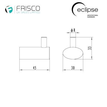 Click Here To Enlarge This Photo Of Eclipse 80106 (801 Series) Polished Chrome Single Robe Hook